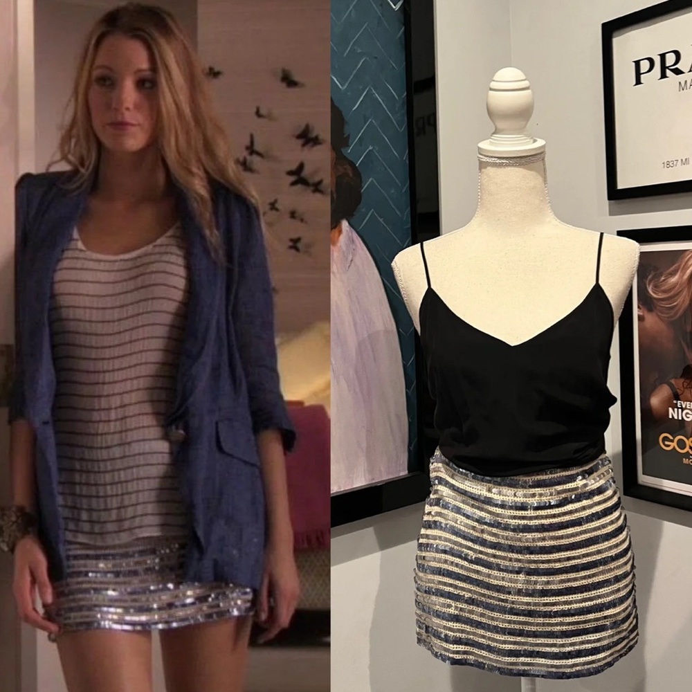 Serena van der Woodsen’s Gryphon Sequin Crochet Mini Skirt, Gossip Girl XS